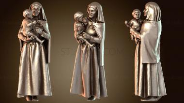 3D модель Женщина из деревни с ребенком на руках (STL)