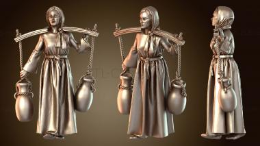 3D модель Женщина из деревни несет воду (STL)