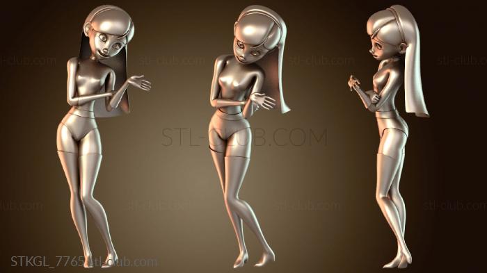 Статуэтки девушки Фиолетовый стиль