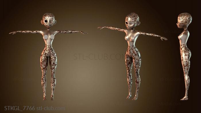 Статуэтки девушки Фиолетовые смешанные формы