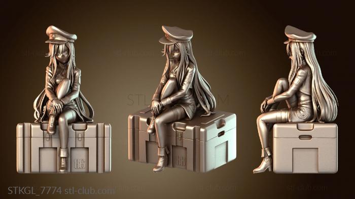 Статуэтки девушки Владилена Милизе с ящиком для боеприпасов