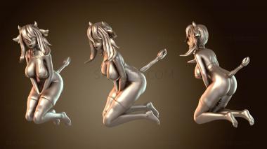 3D модель Вайфус Аниме Девушка-ковбой (STL)