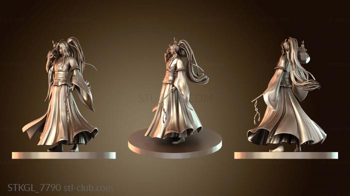 Статуэтки девушки Волосы Вэй Усяня на спине