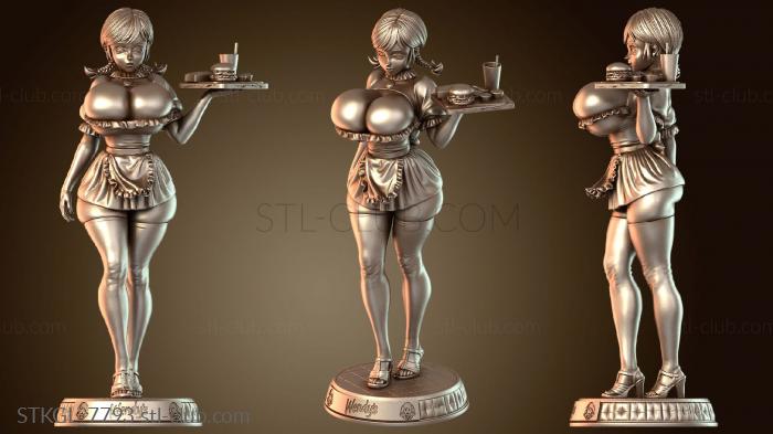 Статуэтки девушки Рука талисмана Венди