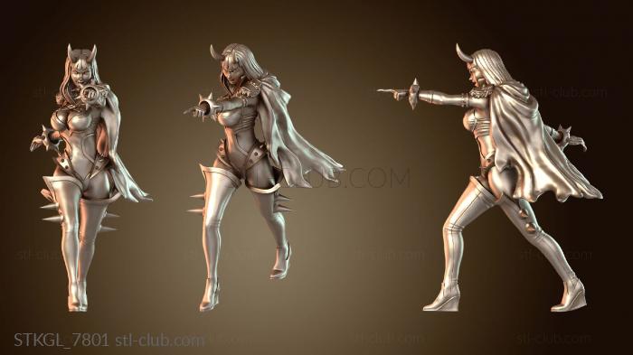 Статуэтки девушки Крылатый суккуб указывает