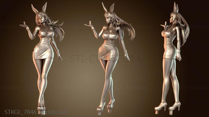 Статуэтки девушки Год Кролика Момодзи SFW