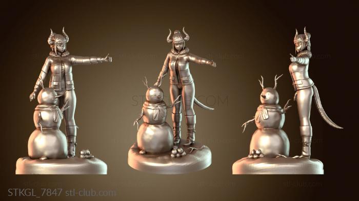 Статуэтки девушки Год Драконьей Руки