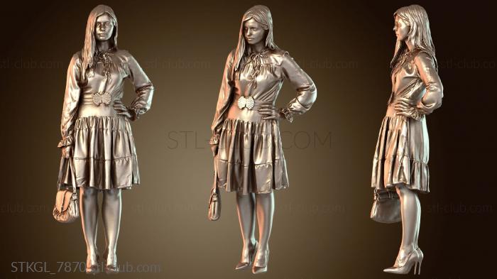 Статуэтки девушки Иштола из бамбука в стиле фэнтези