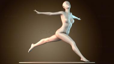 3D модель Женщины, прыжки (STL)