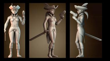 3D модель Женщины космические пираты (STL)