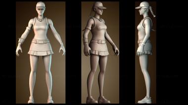 3D модель Девушка волейболистка (STL)