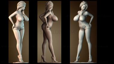 3D модель Женщина в шортах ремикс (STL)