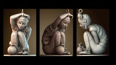 3D модель Женщина прикована цепями (STL)