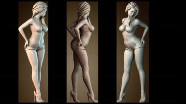 3D модель Красавица в шортах (STL)