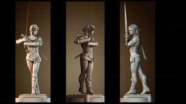 3D модель Мисс Цири с мечом (STL)