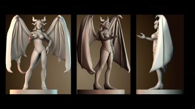 3D модель Женщины Дьяволицы Суккубы (STL)