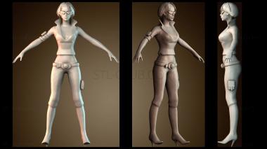 3D модель Девушка гангстер (STL)