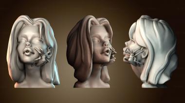 3D модель Паук кусает женщину в лицо (STL)