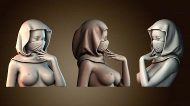 3D модель Голова женщины ниндзя (STL)