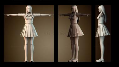 3D модель Японская школьница (STL)