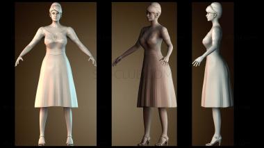 3D модель Винтажная женщина (STL)