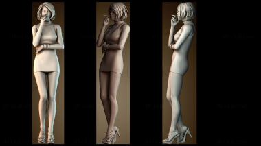 3D модель Женщина курит (STL)