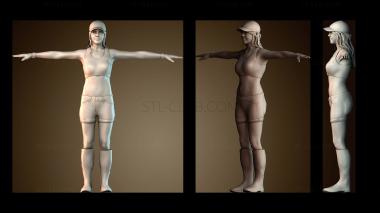 3D модель Девушка в желтом (STL)