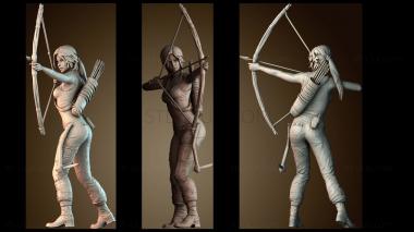 3D модель Девушка стрелок из лука (STL)
