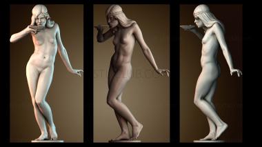 3D модель Девушка с ракушкой (STL)