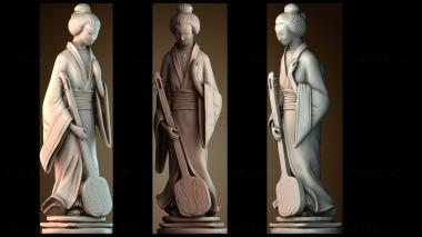 3D модель JG женщина с сямисэном (STL)