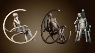 3D модель Кресло качалка для девочек (STL)