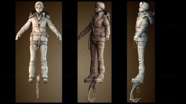 3D модель У Лары есть девушка, которая поднимается на гору (STL)