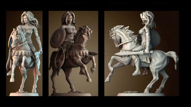 3D модель Чудо женщина на коне (STL)