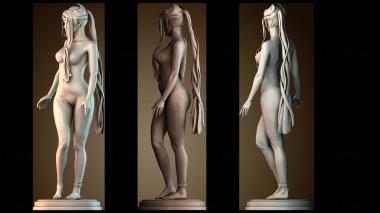 3D модель Девушка с длинными волосами (STL)