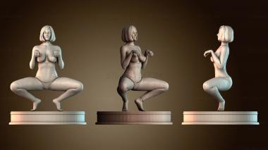 3D модель Девушка занимается в спортзале (STL)