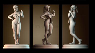 3D модель Девушка в баре (STL)