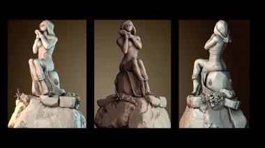 3D модель Девочку связали и завязали глаза. (STL)