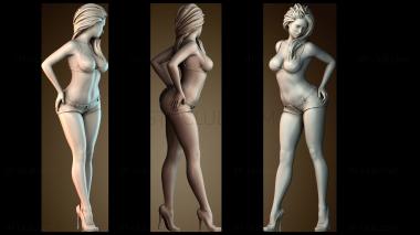 3D модель Девушка в шортах (STL)