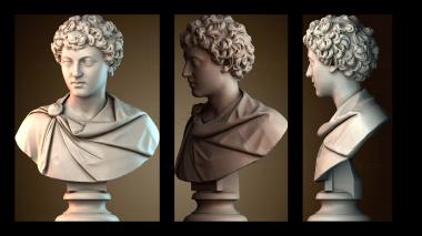 3D модель Портрет Марка Аврелия в молодости (STL)
