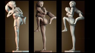 3D модель Девушка бейсболистка (STL)