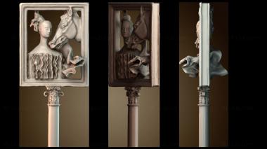 3D модель Девушка и лошадь (STL)