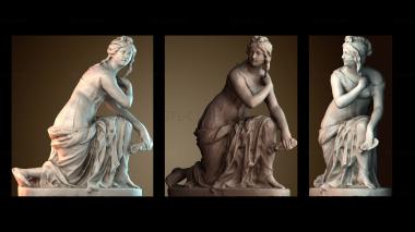 3D модель «Девушка, надевающая сандалии» в музее Боде, Берлин (STL)