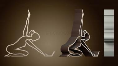 3D модель Подставка для телефона «Девушка на коленях» (STL)