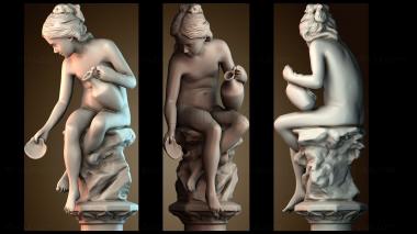 3D модель Девушка с ракушкой (STL)