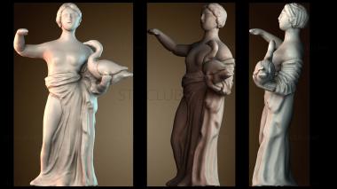 3D модель Женщина с лебедем (STL)