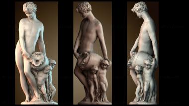 3D модель Молодой речной бог с тремя детьми (STL)