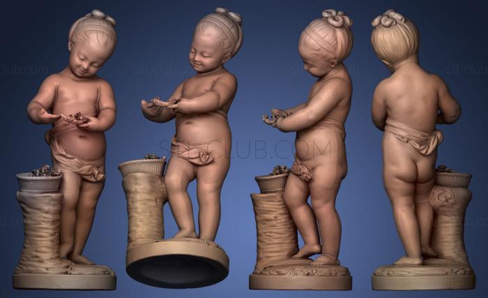 3D модель Дзиевчинка с вянким (STL)