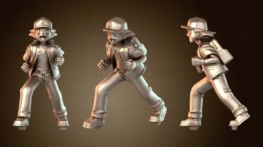 3D модель Покемоны Эш и Пикачу (STL)