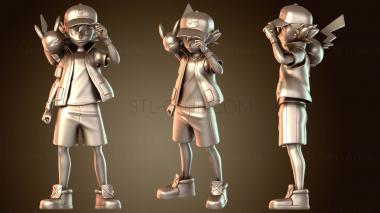 3D модель Эш и Пикачу Гром (STL)