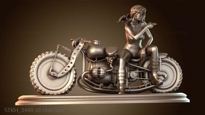 Статуэтки люди Девушка-байкер
